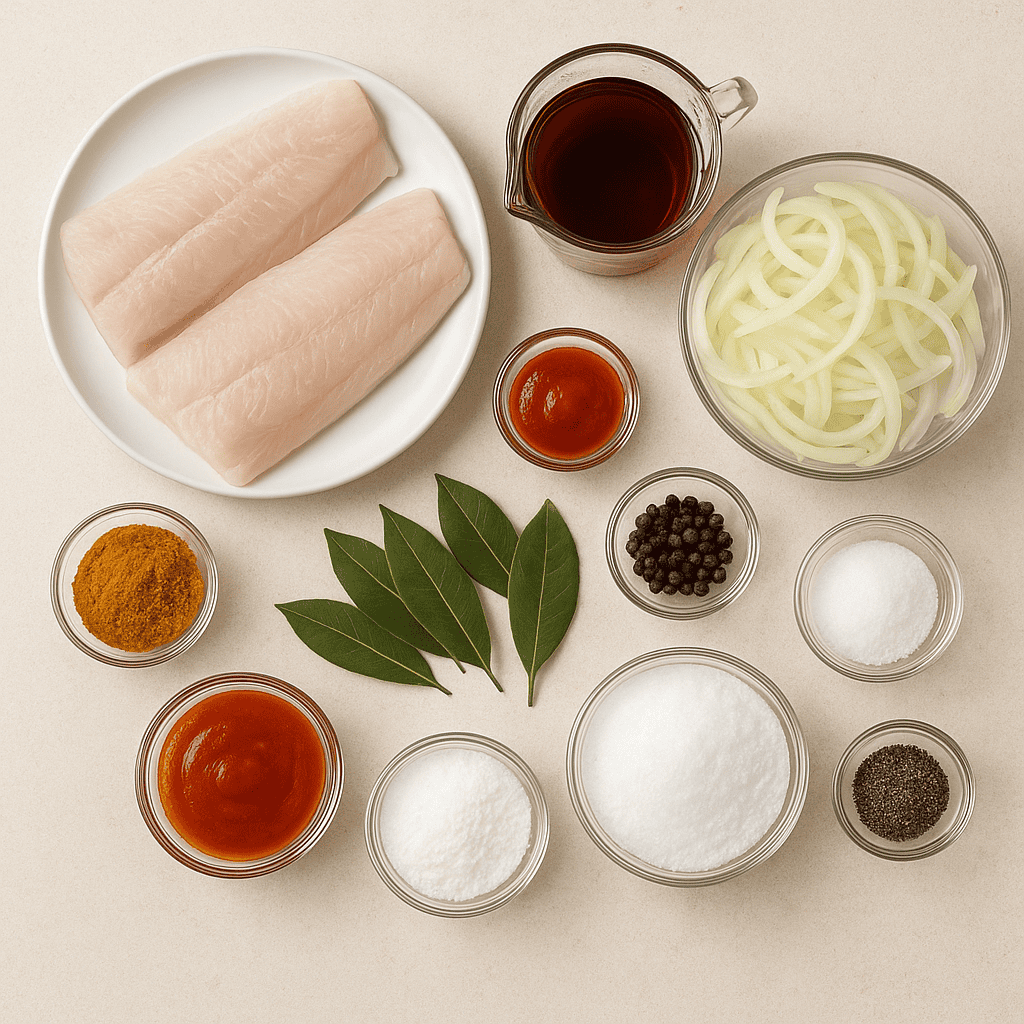 Ingredients - Curried Fish Bake
