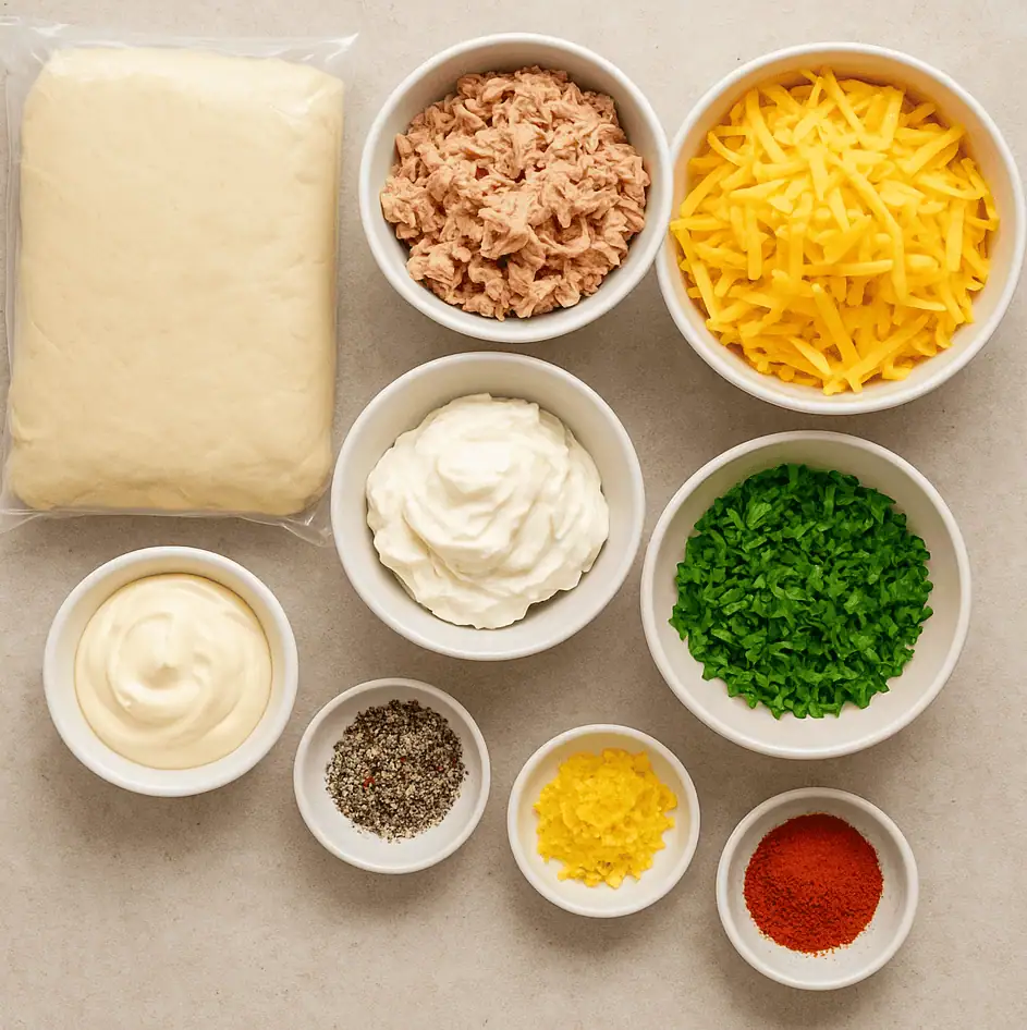 Tuna Bread ingredients - Saffarazzi Tuna Bread Rolls Recipe for Oven or Air-Fryer