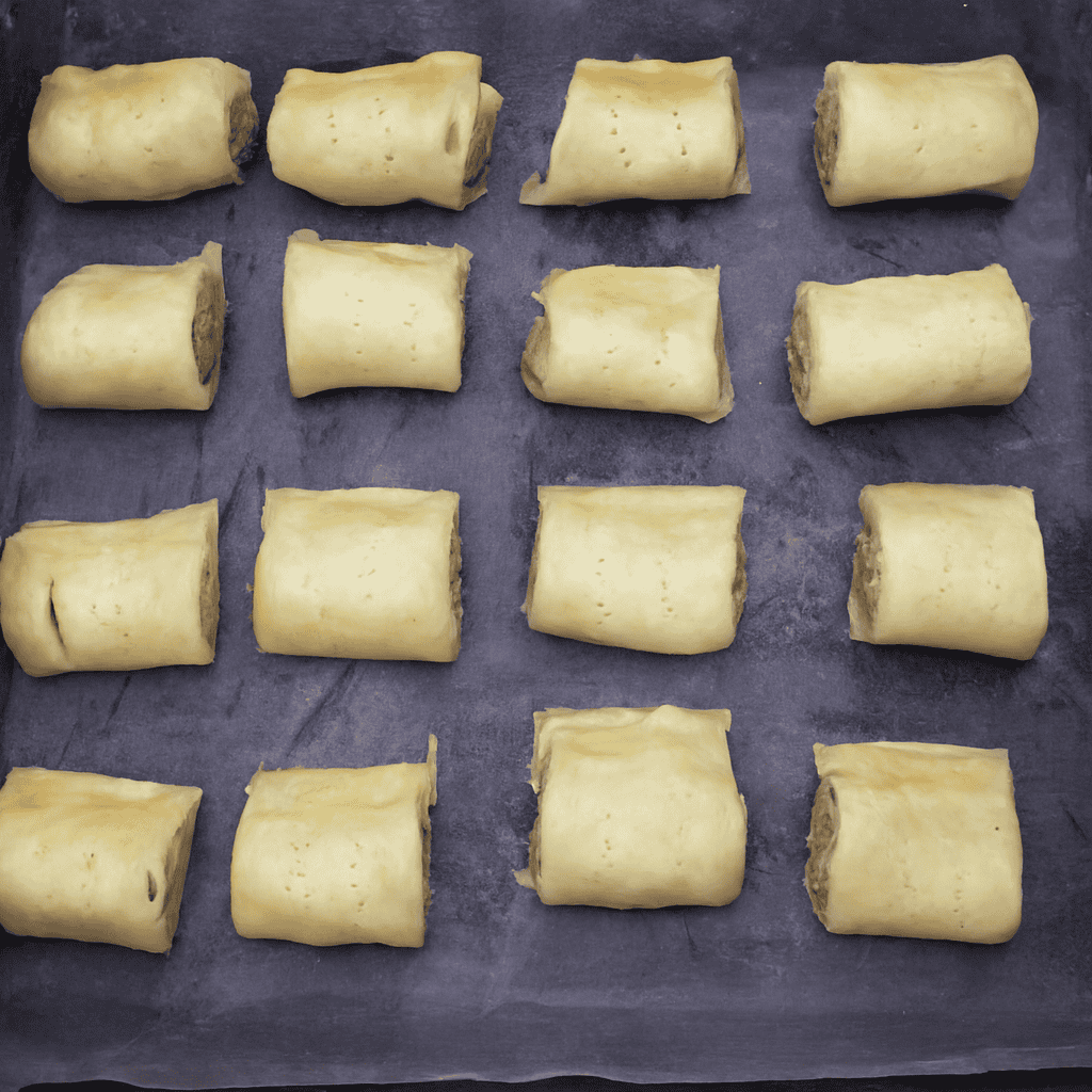 Sausage rolls ready for the oven
