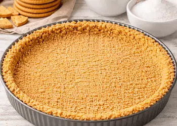 Easy No-Crust Milk Tart with Simple Marie Biscuit Base