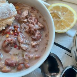 Rustic Pork & Bean Soup Fragrant with Warm Cumin - Saffarazzi Rustic Pork & Bean Soup Fragrant with Warm Cumin