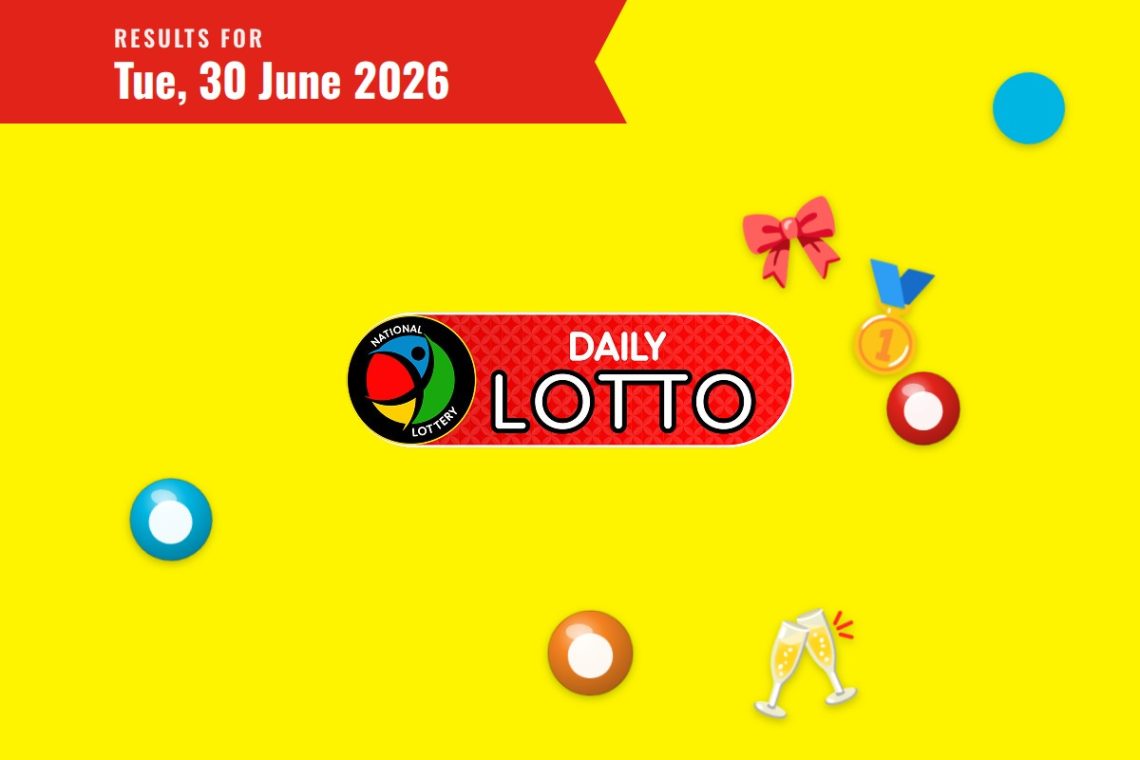Daily Lotto Results lottery draw results for Tuesday, 30 June 2026