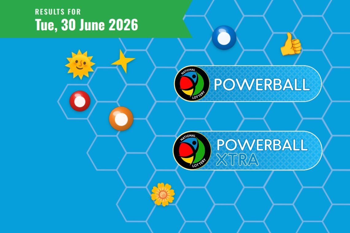 Powerball and Powerball XTRA Results — Tuesday, 30 June 2026 - Saffarazzi Powerball and Powerball XTRA Results lottery draw results for Tuesday, 30 June 2026