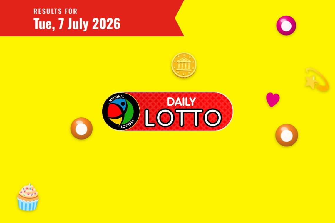 Daily Lotto Results — Tuesday, 7 July 2026 - Saffarazzi Daily Lotto Results lottery draw results for Tuesday, 7 July 2026