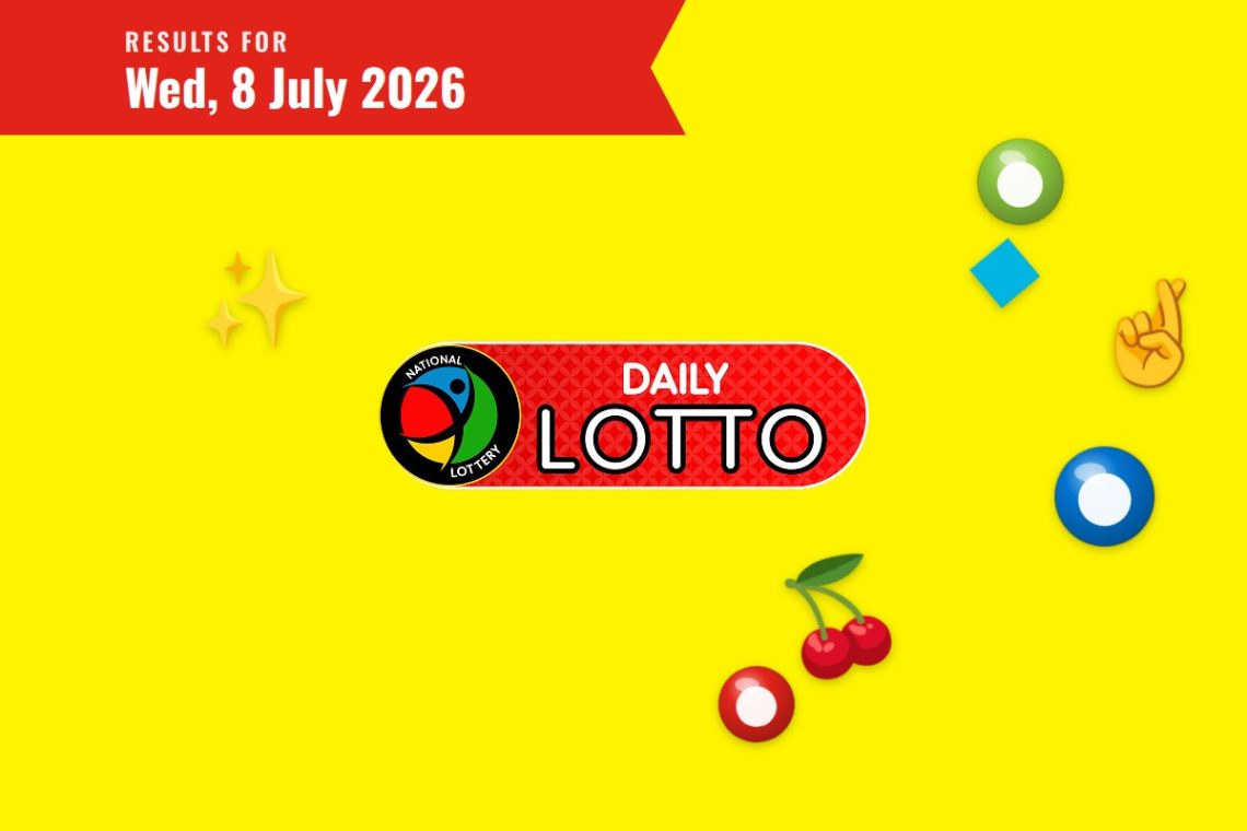 Daily Lotto Results — Wednesday, 8 July 2026 - Saffarazzi Daily Lotto Results lottery draw results for Wednesday, 8 July 2026