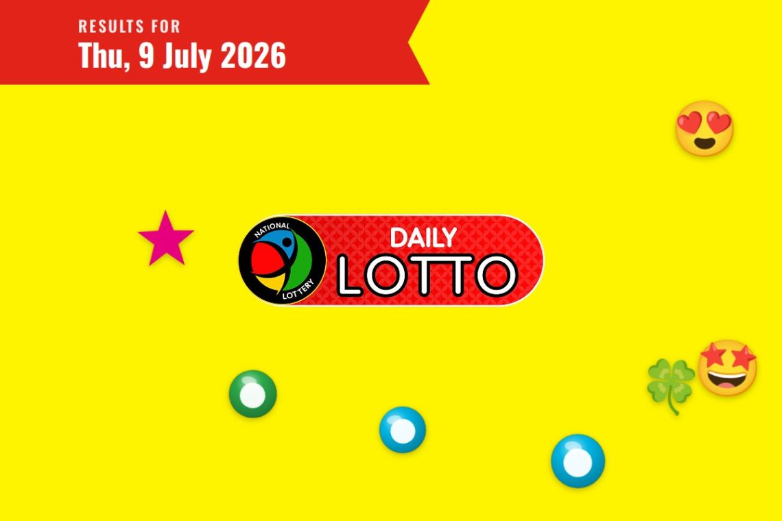 Daily Lotto Results — Thursday, 9 July 2026 - Saffarazzi Daily Lotto Results lottery draw results for Thursday, 9 July 2026