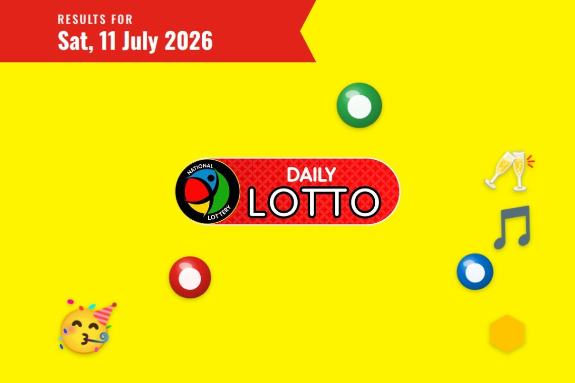 Daily Lotto Results — Saturday, 11 July 2026 - Saffarazzi Daily Lotto Results lottery draw results for Saturday, 11 July 2026