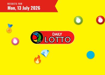 Daily Lotto Results — Monday, 13 July 2026 - Saffarazzi Daily Lotto Results lottery draw results for Monday, 13 July 2026