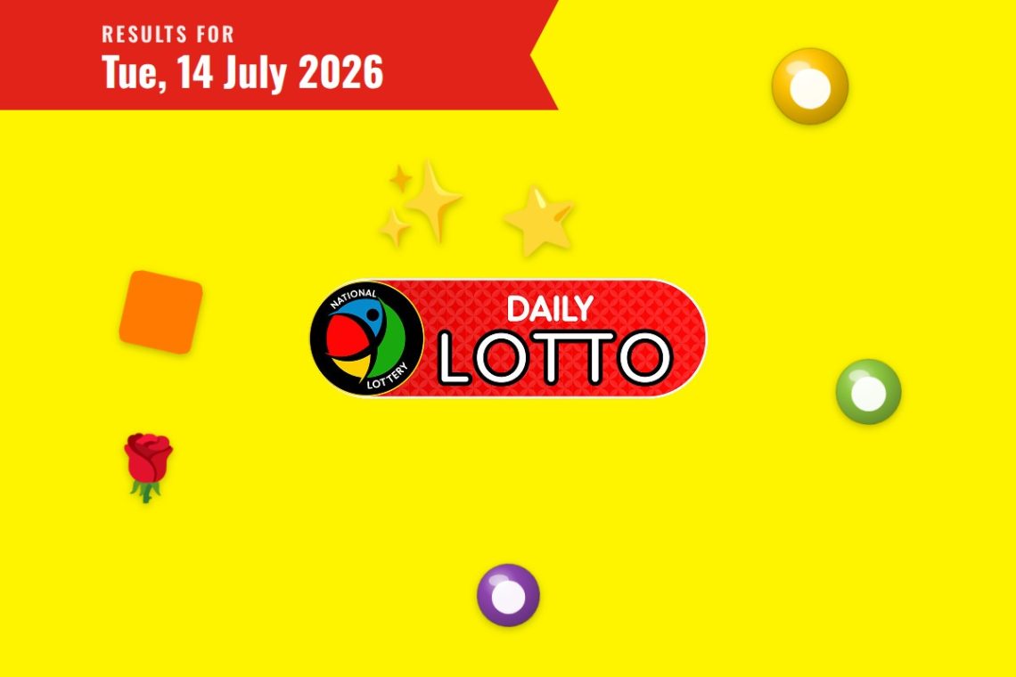 Daily Lotto Results — Tuesday, 14 July 2026 - Saffarazzi Daily Lotto Results lottery draw results for Tuesday, 14 July 2026