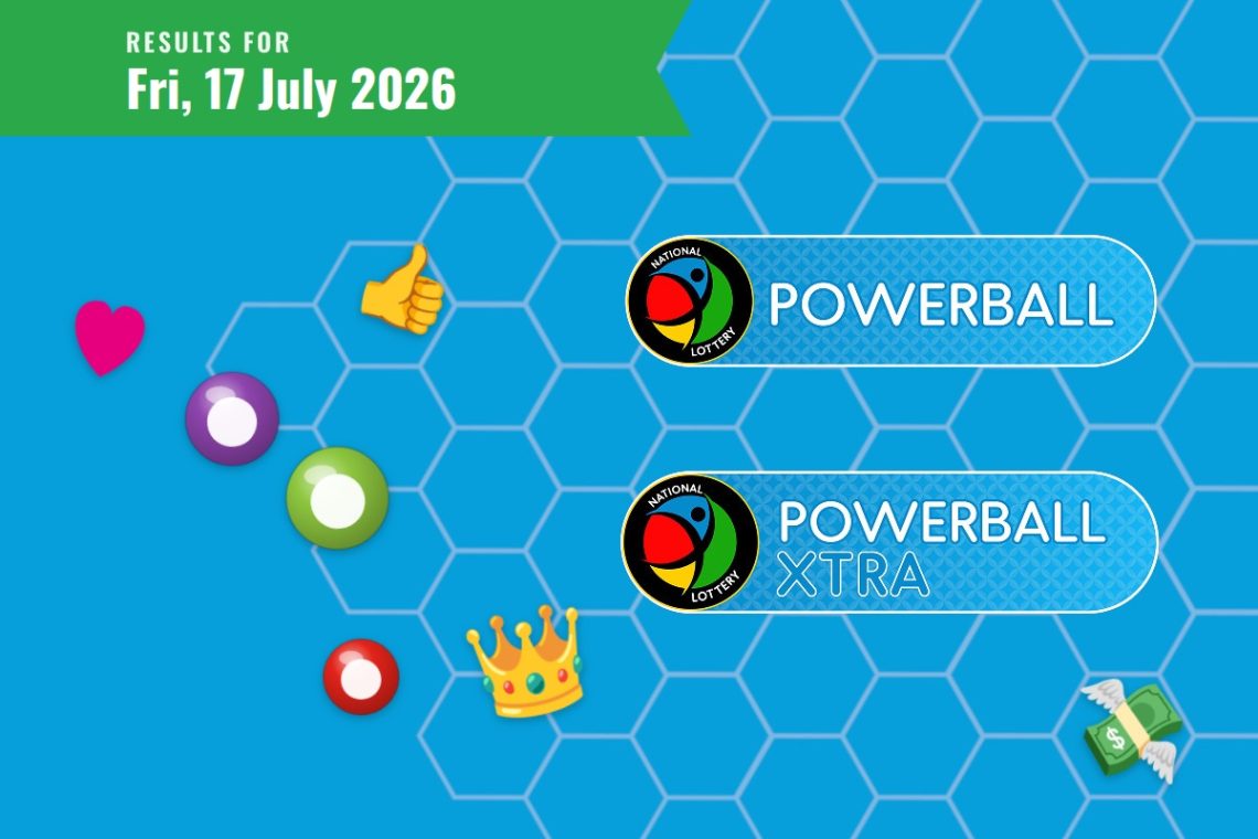 Powerball and Powerball XTRA Results — Friday, 17 July 2026 - Saffarazzi Powerball and Powerball XTRA Results lottery draw results for Friday, 17 July 2026