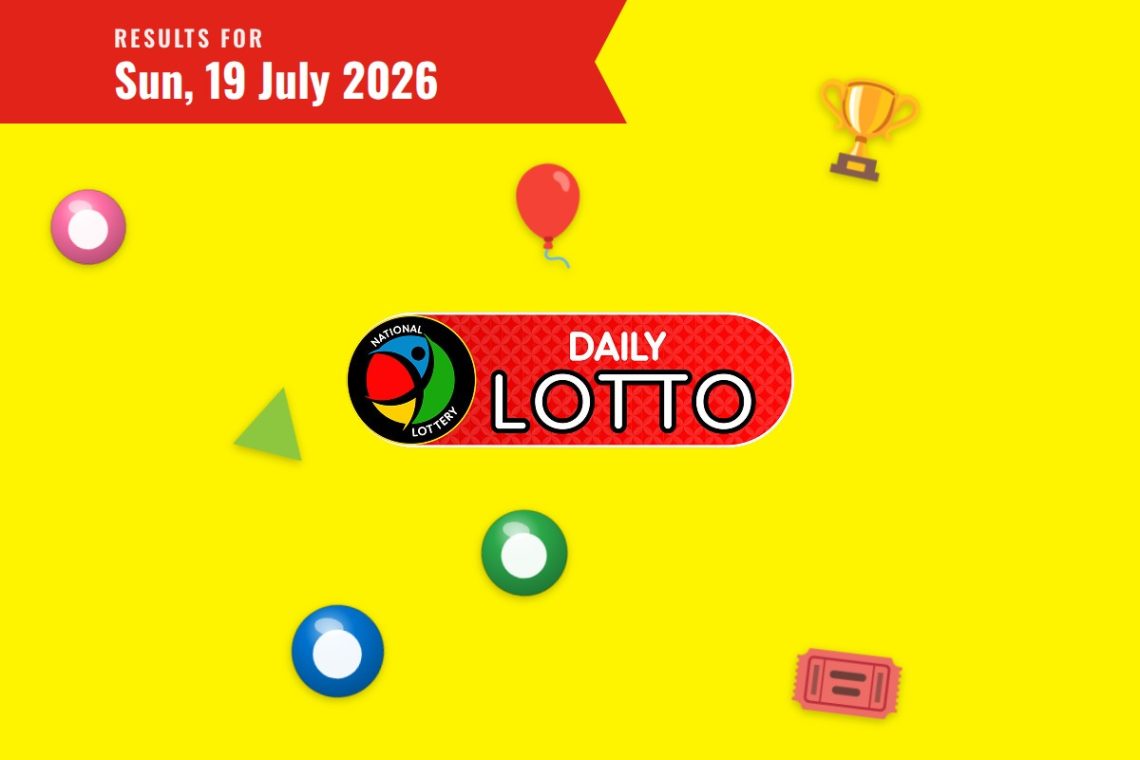 Daily Lotto Results — Sunday, 19 July 2026 - Saffarazzi Daily Lotto Results lottery draw results for Sunday, 19 July 2026