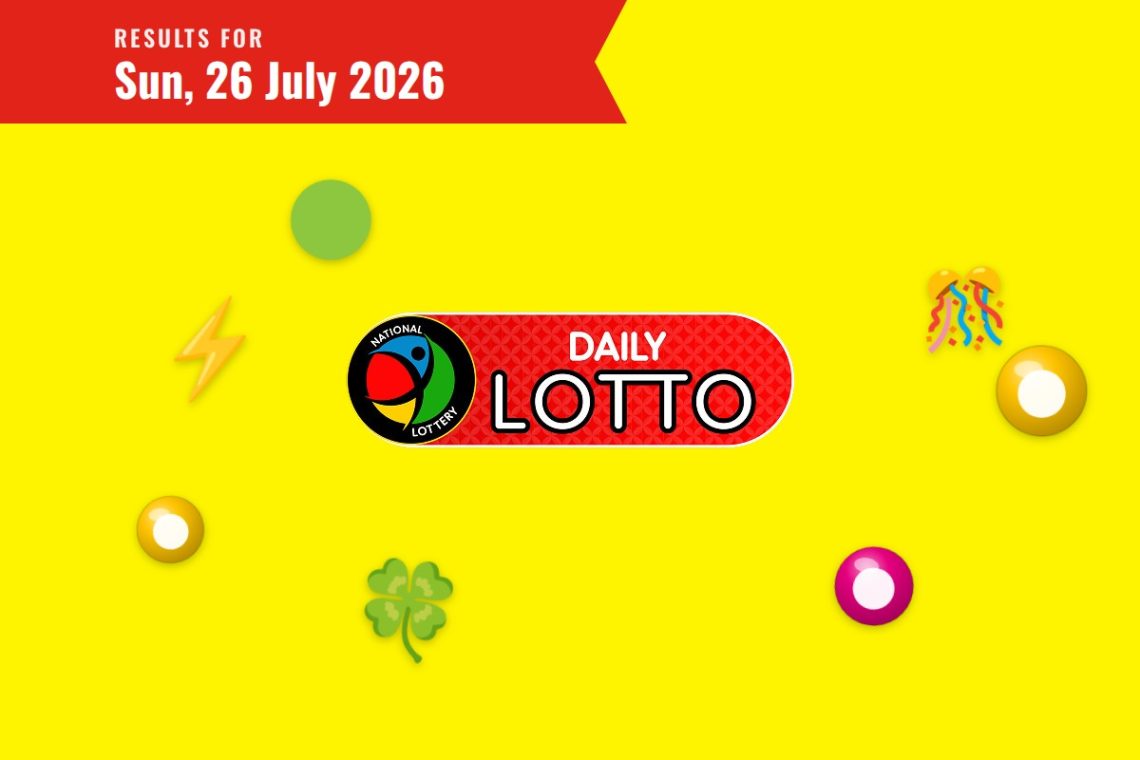 Daily Lotto Results — Sunday, 26 July 2026 - Saffarazzi Daily Lotto Results lottery draw results for Sunday, 26 July 2026