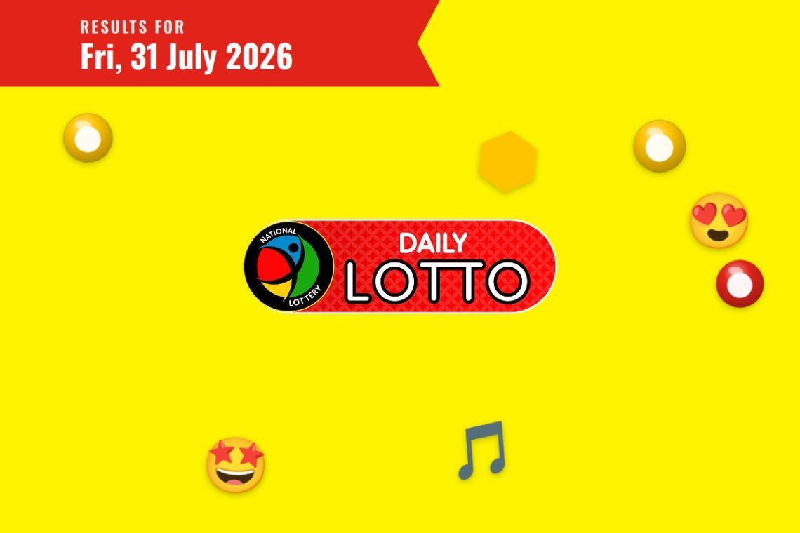 Daily Lotto Results — Friday, 31 July 2026 - Saffarazzi Daily Lotto Results lottery draw results for Friday, 31 July 2026