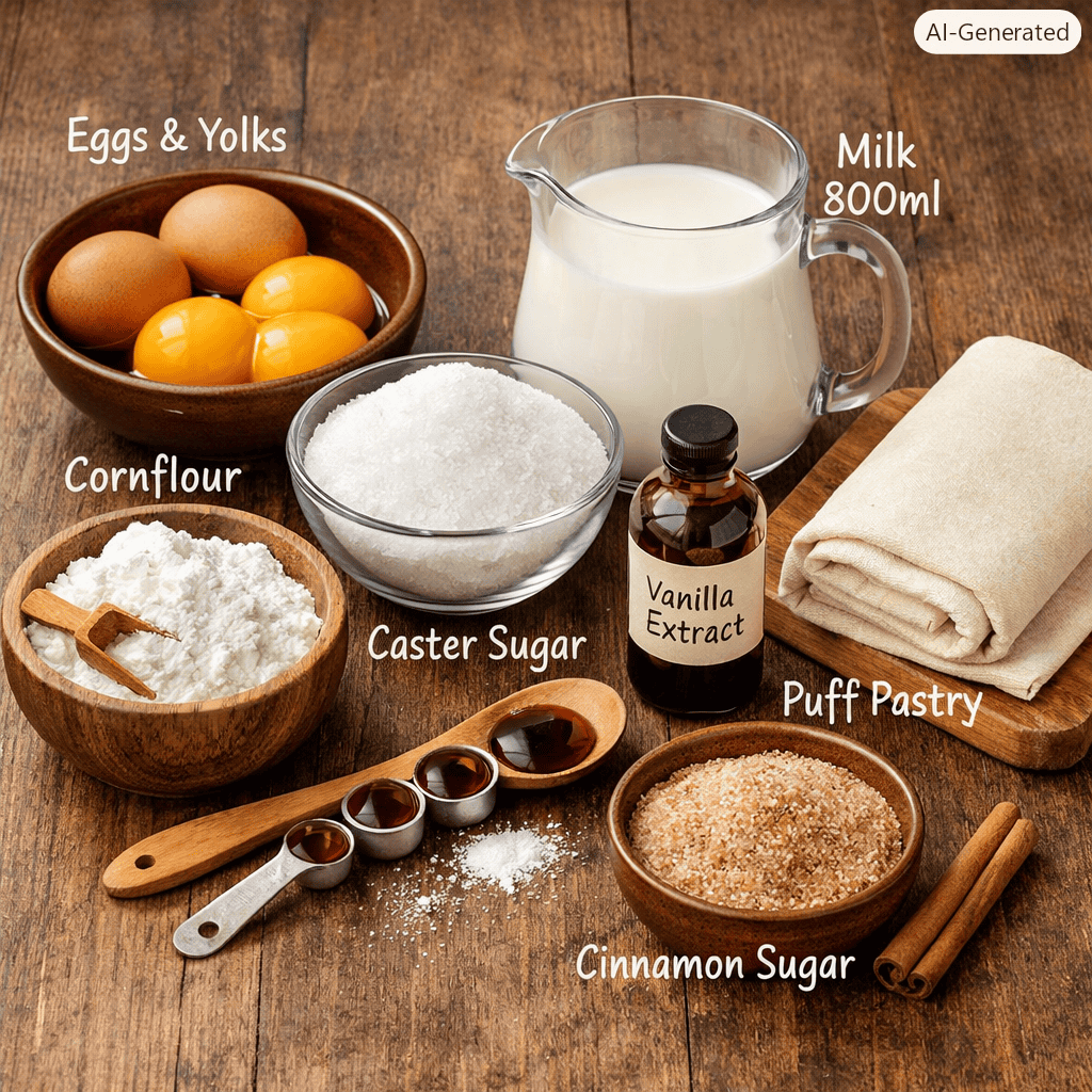 Ingredients for Melktertjies - Milk Tarts