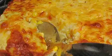Easy Cheesy Sweetcorn Bake with Maize Meal (Traditional Paptert)