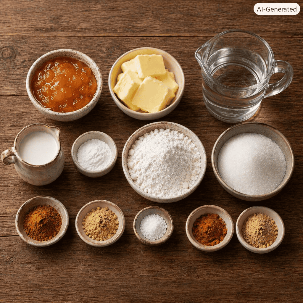 Ingredients for Ginger Pot Pudding