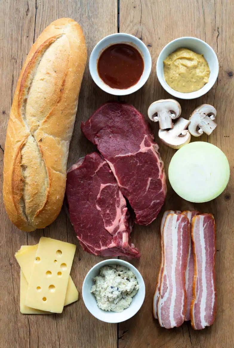 How to Make a Man Pie (Pressed Ribeye Sandwich with Bacon & Swiss) - Saffarazzi How to Make a Man Pie (Pressed Ribeye Sandwich with Bacon & Swiss)