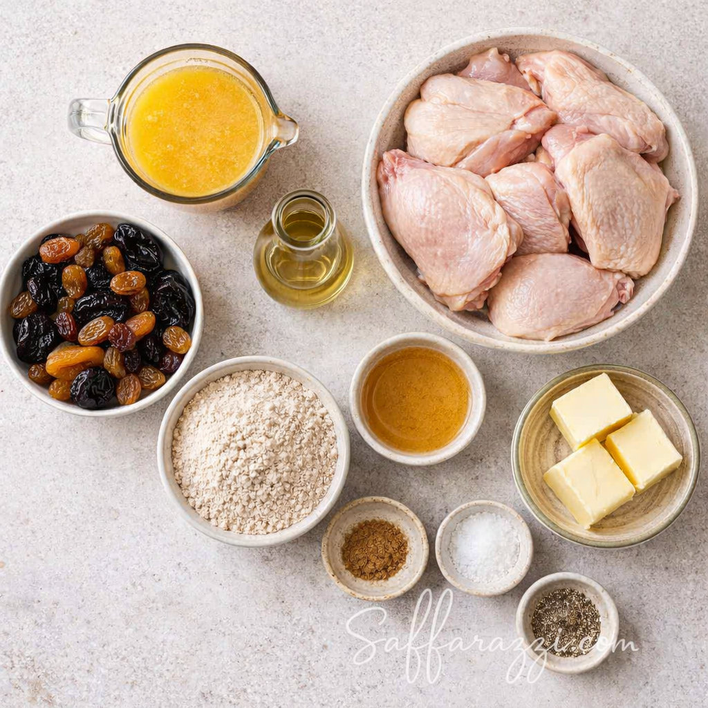 Ingredients for Sticky Chicken