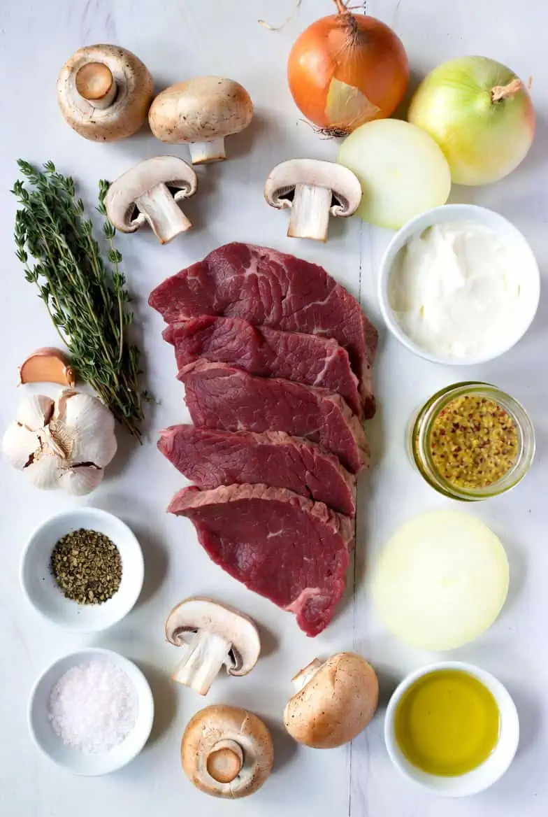 Easy Venison Stroganoff with Mushrooms and Dijon Cream Sauce - Saffarazzi Easy Venison Stroganoff with Mushrooms and Dijon Cream Sauce