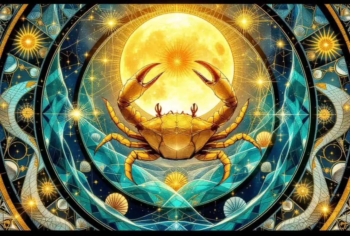 New Moon in Cancer: Horoscope Art for 14 July 2026 - Saffarazzi New Moon in Cancer — Horoscopes and Lucky Numbers for 14 July 2026