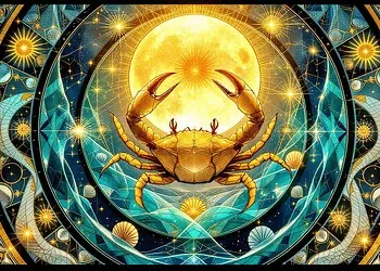 New Moon in Cancer: Horoscope Art for 14 July 2026 - Saffarazzi New Moon in Cancer — Horoscopes and Lucky Numbers for 14 July 2026