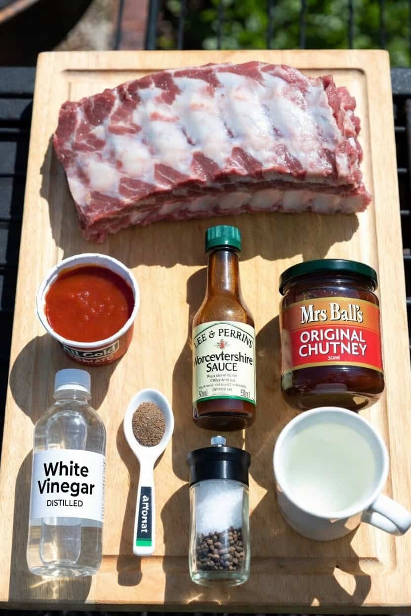 Ingredients for Braai-Style Baby Back Ribs with Homemade South African Marinade