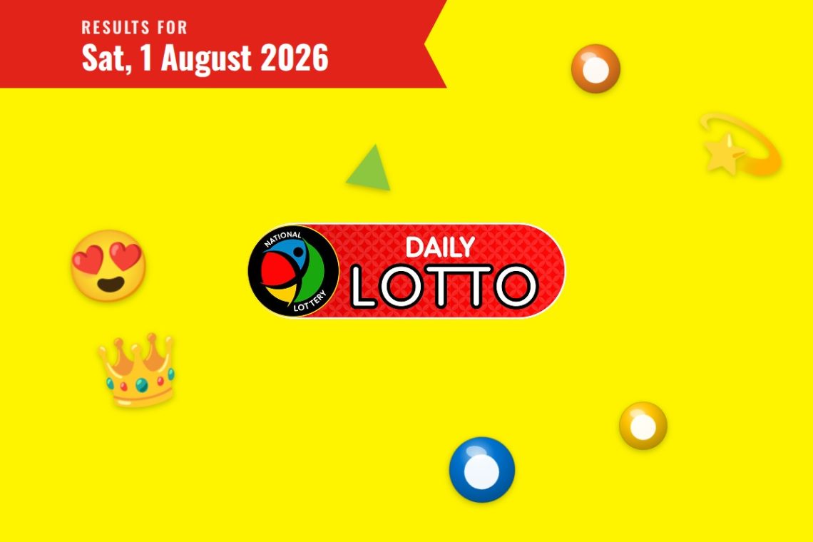 Daily Lotto Results — Saturday, 1 August 2026 - Saffarazzi Daily Lotto Results lottery draw results for Saturday, 1 August 2026