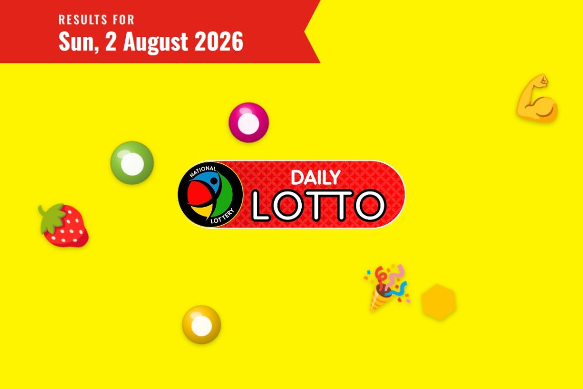 Daily Lotto Results — Sunday, 2 August 2026 - Saffarazzi Daily Lotto Results lottery draw results for Sunday, 2 August 2026