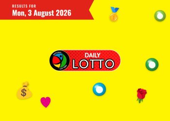 Daily Lotto Results — Monday, 3 August 2026 - Saffarazzi Daily Lotto Results lottery draw results for Monday, 3 August 2026