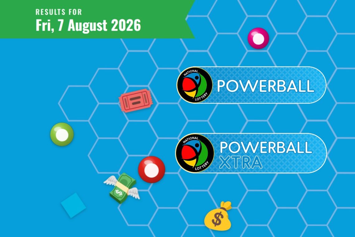 Powerball and Powerball XTRA Results — Friday, 7 August 2026 - Saffarazzi Powerball and Powerball XTRA Results lottery draw results for Friday, 7 August 2026