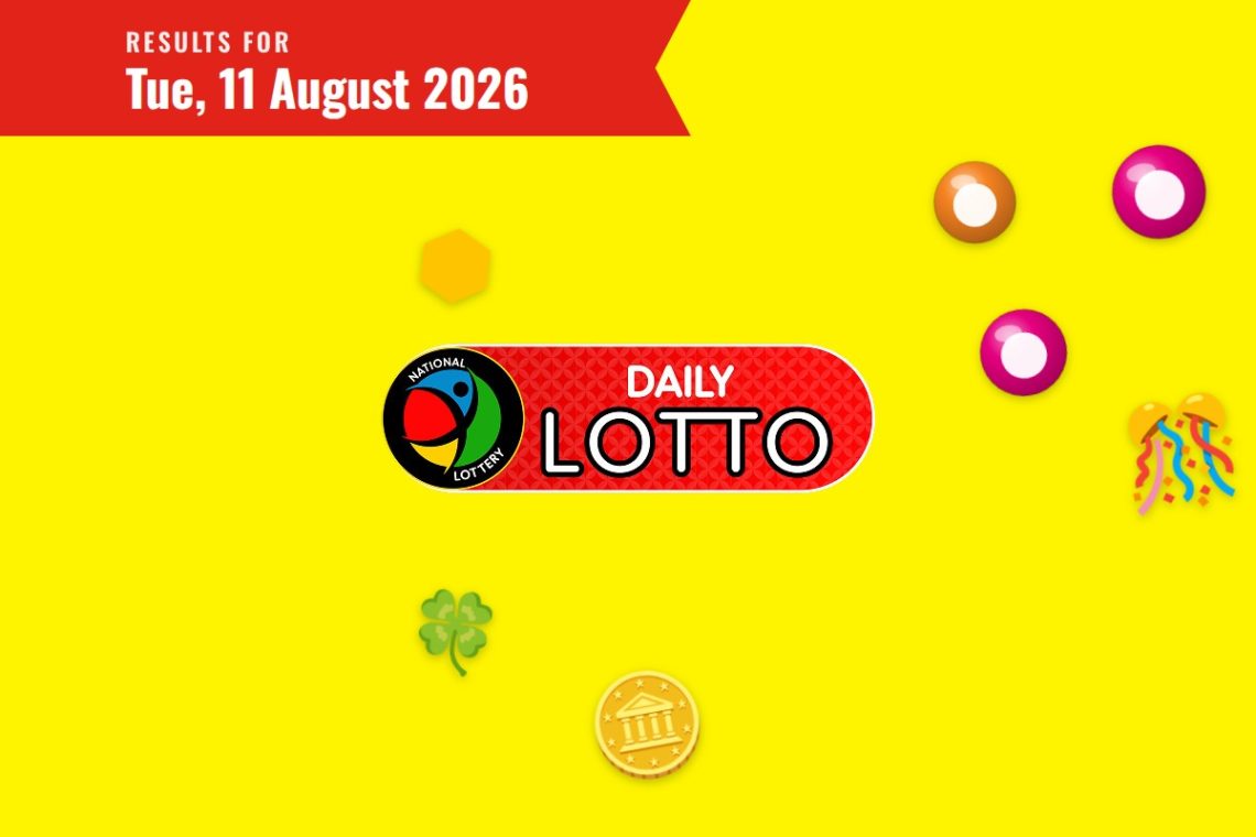 Daily Lotto Results lottery draw results for Tuesday, 11 August 2026