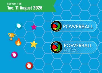 Powerball and Powerball XTRA Results - Tuesday, 11 August 2026 - Saffarazzi Powerball and Powerball XTRA Results lottery draw results for Tuesday, 11 August 2026