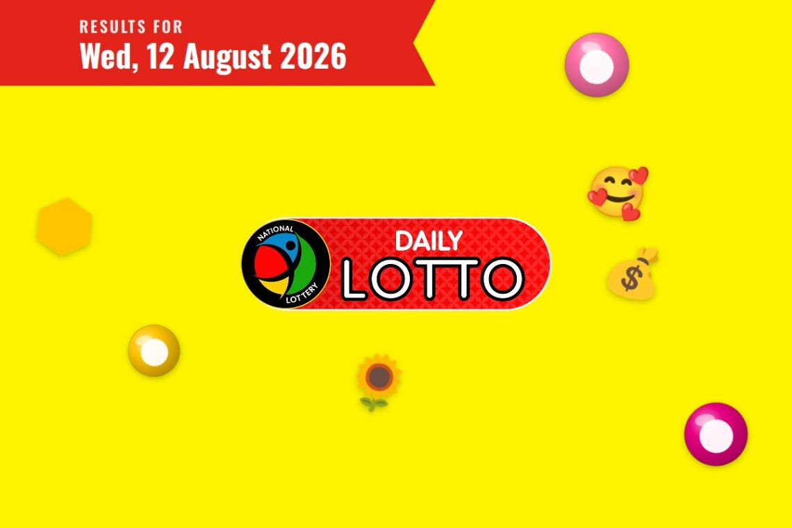 Daily Lotto Results - Wednesday, 12 August 2026 - Saffarazzi Daily Lotto Results lottery draw results for Wednesday, 12 August 2026