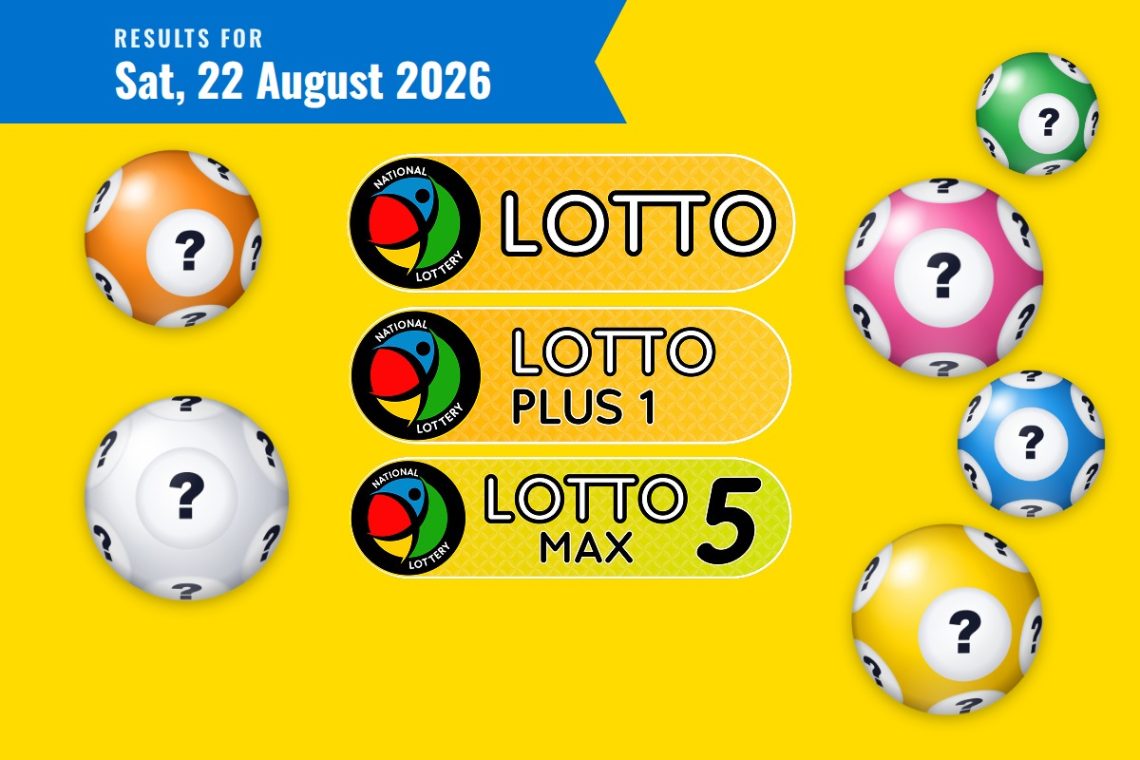 Lotto, Lotto Plus 1 and Lotto 5 Max Results - Saturday, 22 August 2026 - Saffarazzi Lotto, Lotto Plus 1 and Lotto 5 Max Results lottery draw results for Saturday, 22 August 2026