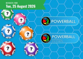 Powerball and Powerball XTRA Results - Tuesday, 25 August 2026 - Saffarazzi Powerball and Powerball XTRA Results lottery draw results for Tuesday, 25 August 2026