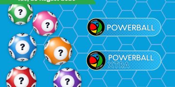 Powerball and Powerball XTRA Results lottery draw results for Tuesday, 25 August 2026