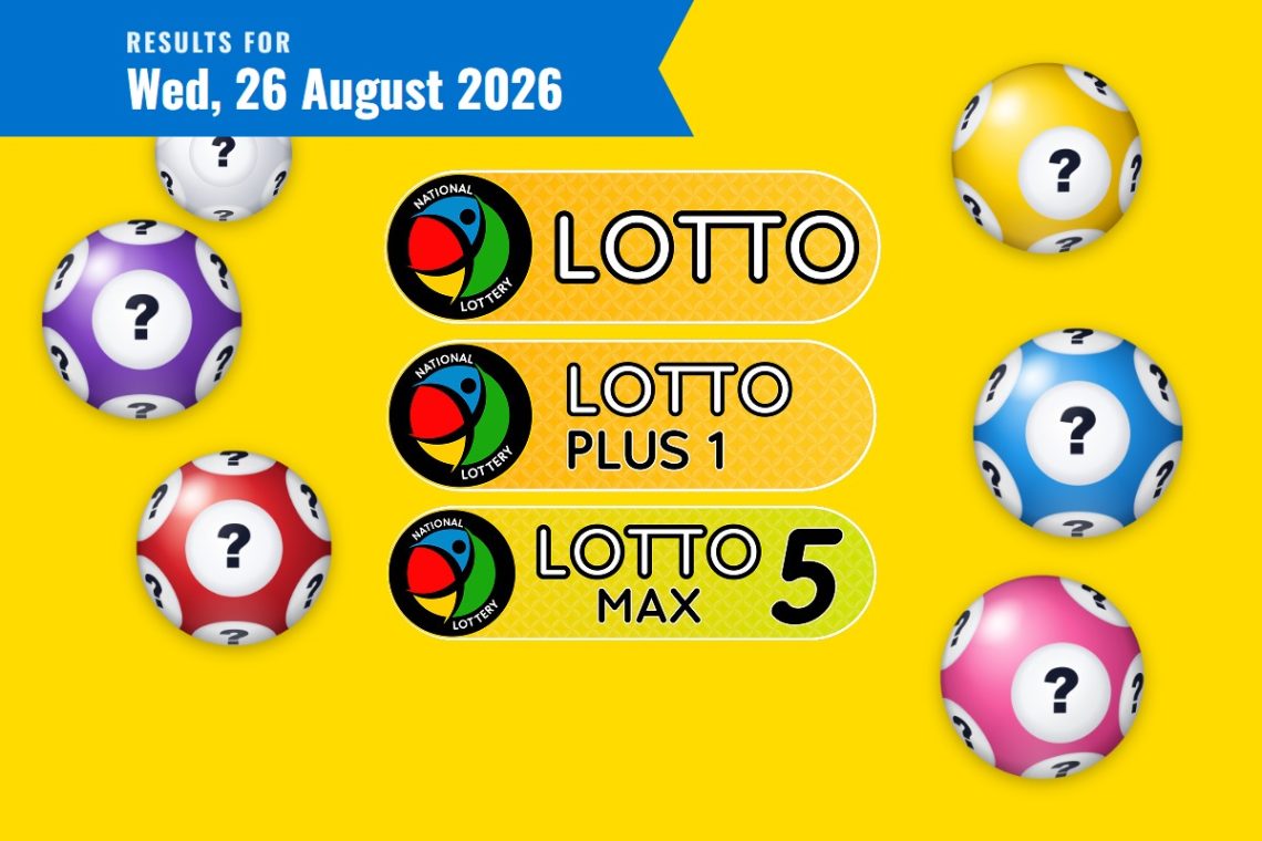 Lotto, Lotto Plus 1 and Lotto 5 Max Results - Wednesday, 26 August 2026 - Saffarazzi Lotto, Lotto Plus 1 and Lotto 5 Max Results lottery draw results for Wednesday, 26 August 2026