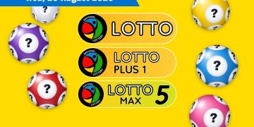 Lotto, Lotto Plus 1 and Lotto 5 Max Results lottery draw results for Wednesday, 26 August 2026