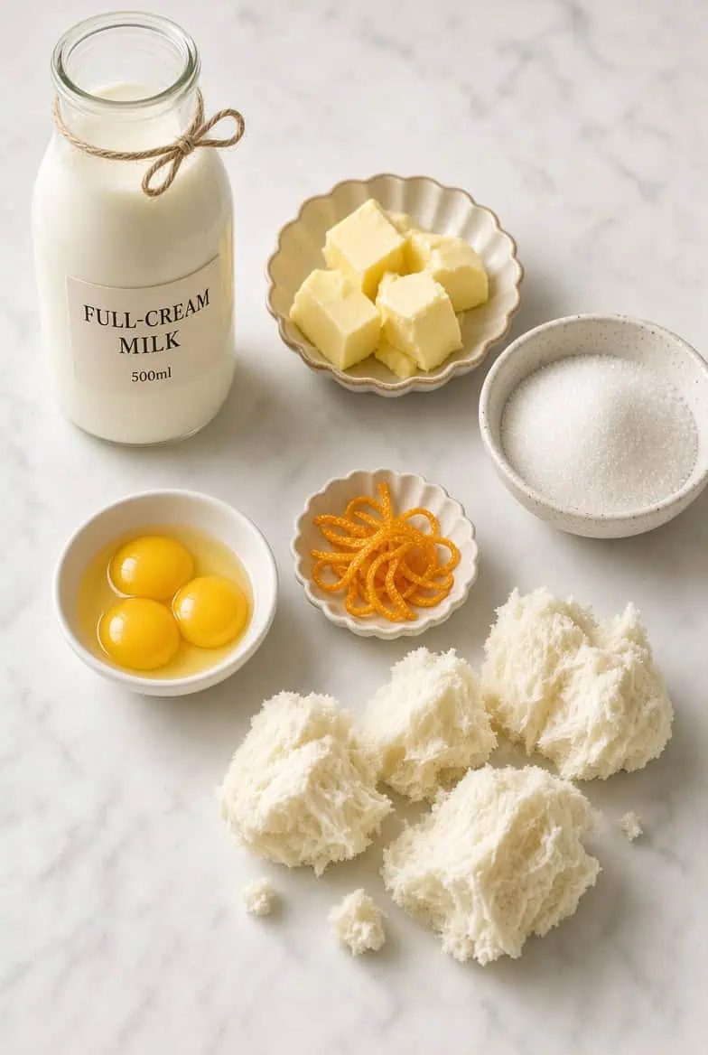 Ingredients for Royal Queen Pudding - Saffarazzi Ingredients for Royal Queen Pudding