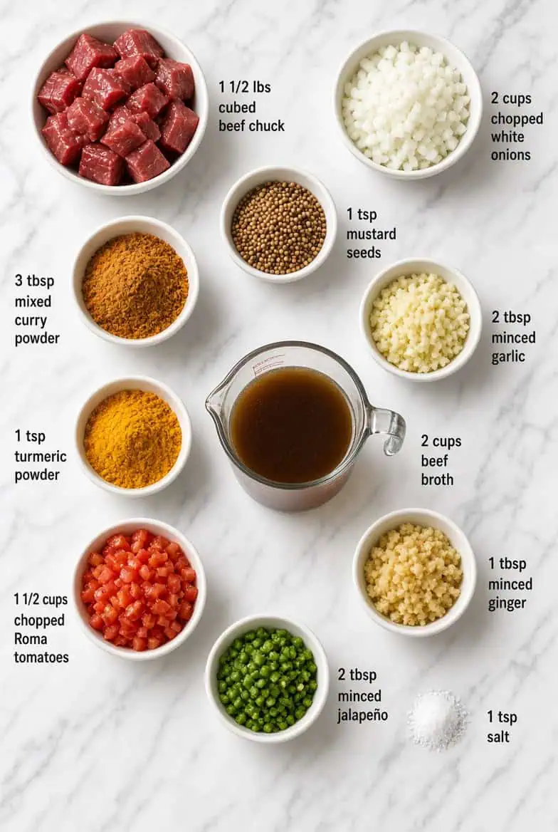 Ingredients for curry - Delicious Spicy Beef Curry Recipe (Easy & Family-Friendly) - Saffarazzi Delicious Spicy Beef Curry Recipe (Easy & Family-Friendly)