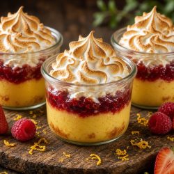 Classic Queen of Puddings Recipe — Custard, Berry Jam & Golden Meringue - Saffarazzi Classic Queen of Puddings Recipe — Custard, Berry Jam & Golden Meringue