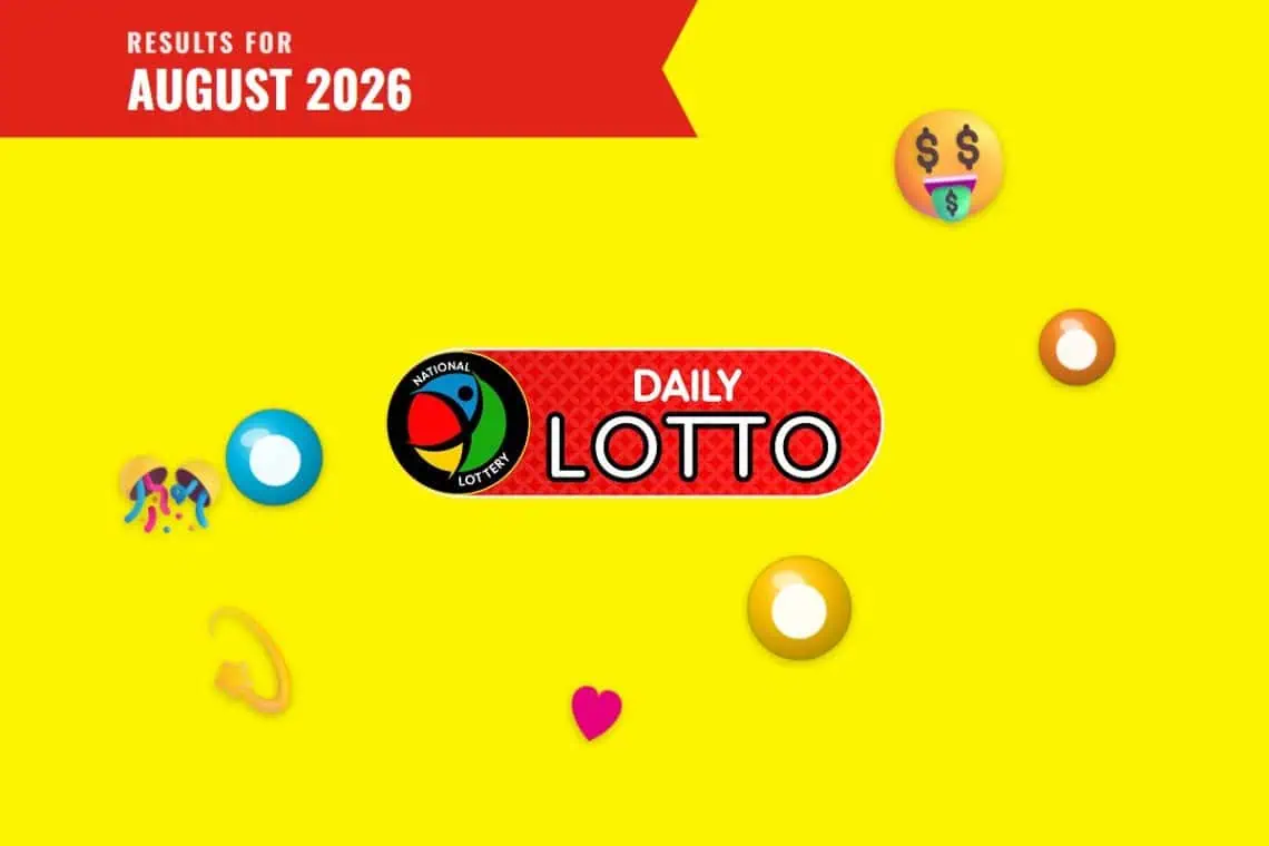 Daily Lotto Results - August 2026 - Saffarazzi Daily Lotto Results - August 2026