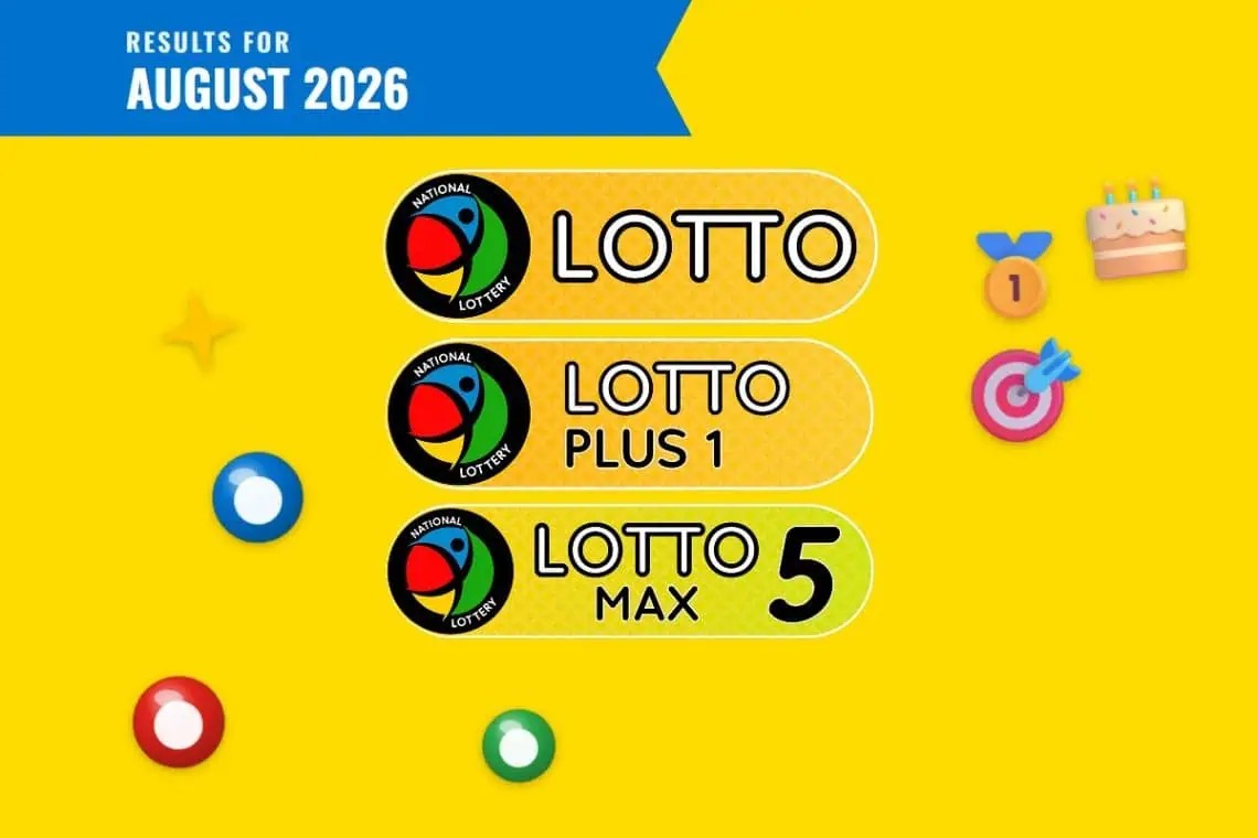 Lotto Results - August 2026