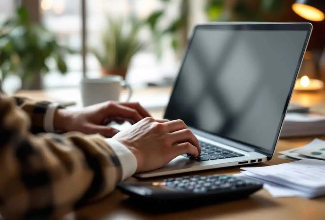 SARS Auto-Assessment 2026 Tax Filing Season - Saffarazzi Taxpayer reviewing a SARS auto-assessment for the 2026 tax filing season on a laptop with a calculator and tax documents