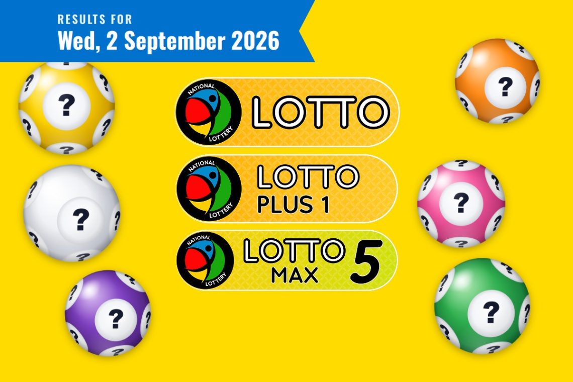 Lotto, Lotto Plus 1 and Lotto 5 Max Results - Wednesday, 2 September 2026 - Saffarazzi Lotto, Lotto Plus 1 and Lotto 5 Max Results lottery draw results for Wednesday, 2 September 2026