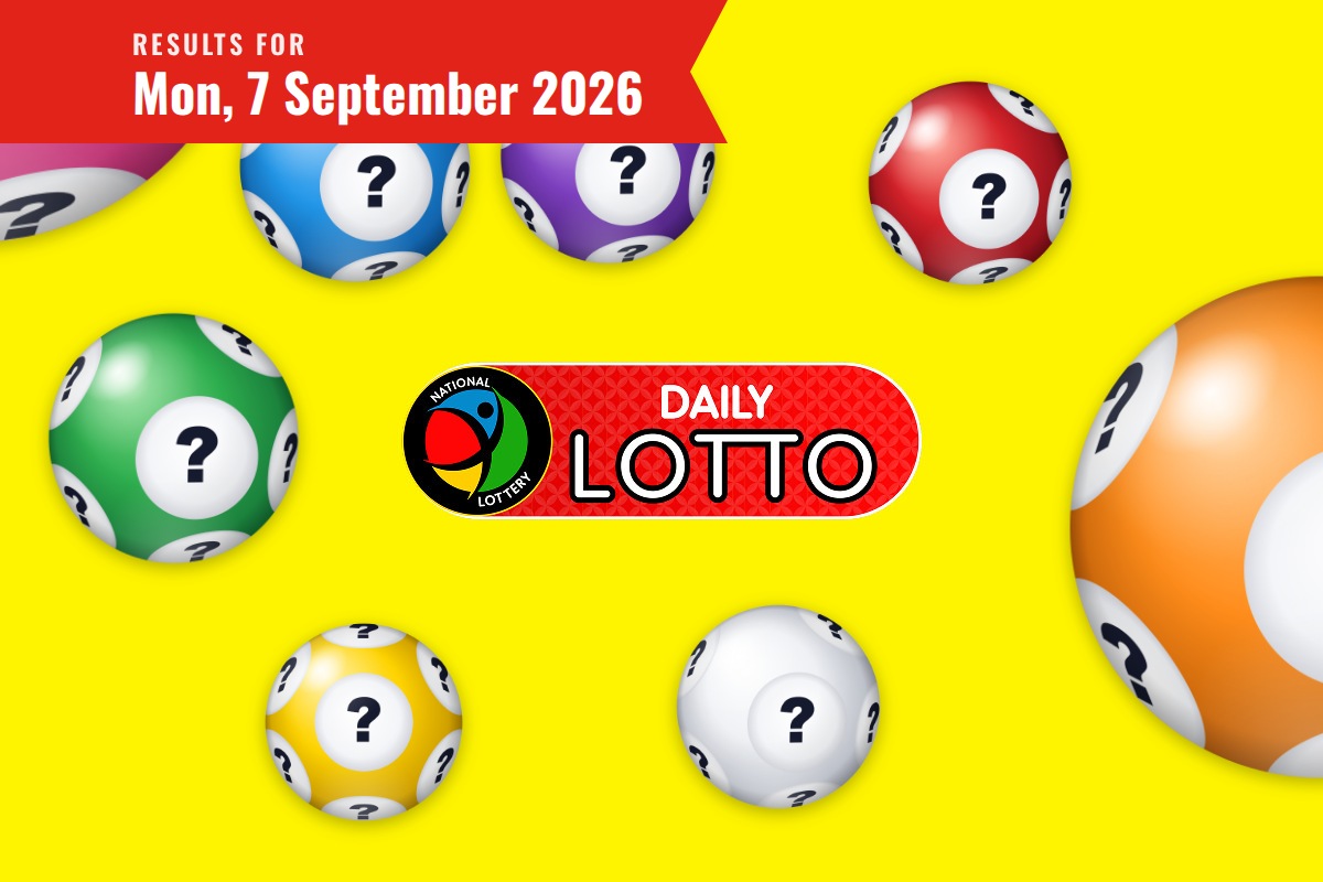 WATCH: Daily Lotto Results for Monday 7 September 2026