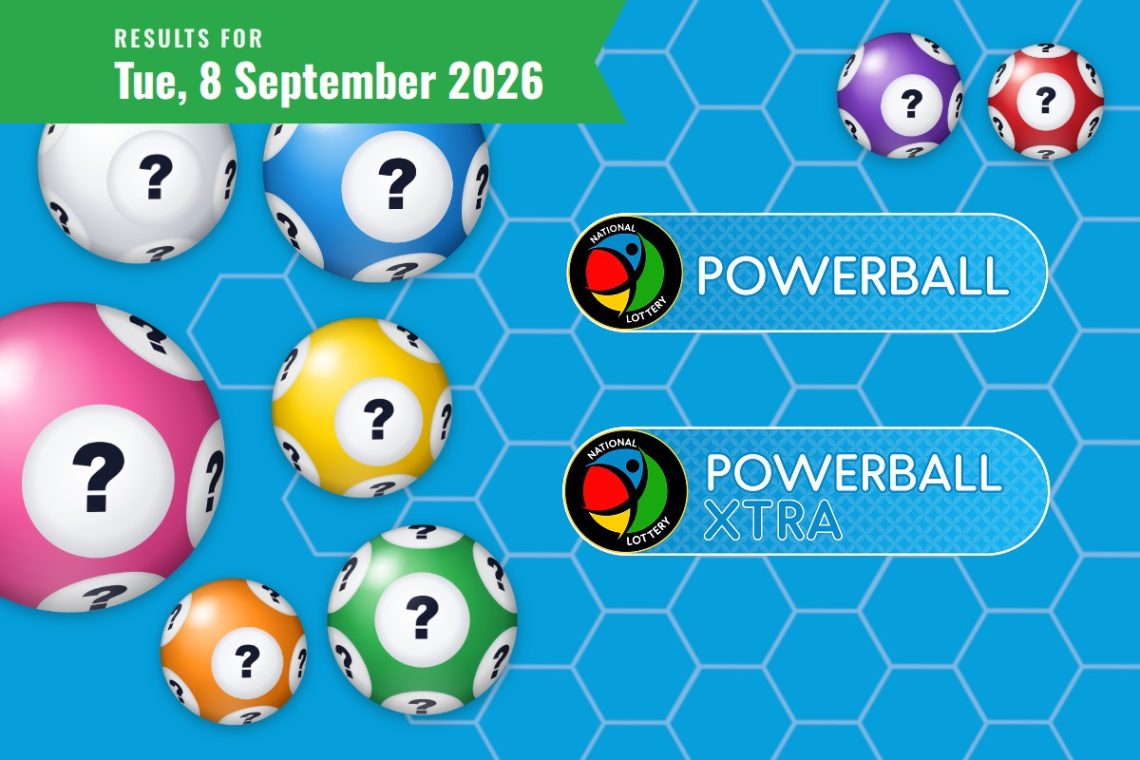 Powerball and Powerball XTRA Results lottery draw results for Tuesday, 8 September 2026