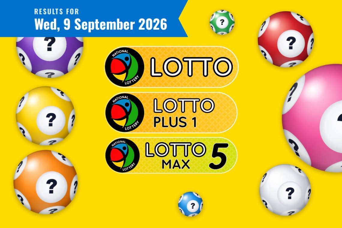 Lotto, Lotto Plus 1 and Lotto 5 Max Results - Wednesday, 9 September 2026 - Saffarazzi Lotto, Lotto Plus 1 and Lotto 5 Max Results lottery draw results for Wednesday, 9 September 2026