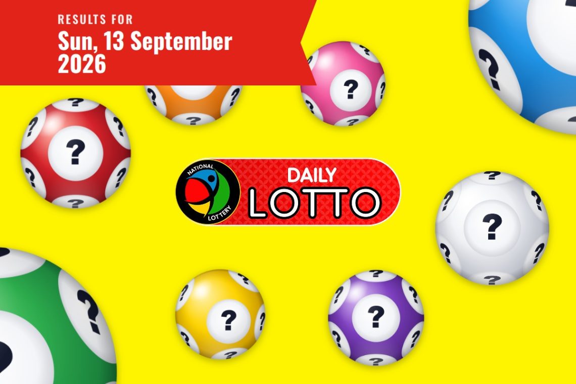 Daily Lotto Results - Sunday, 13 September 2026 - Saffarazzi Daily Lotto Results lottery draw results for Sunday, 13 September 2026