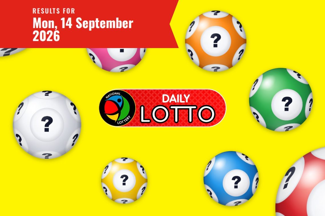 Daily Lotto Results - Monday, 14 September 2026 - Saffarazzi Daily Lotto Results lottery draw results for Monday, 14 September 2026